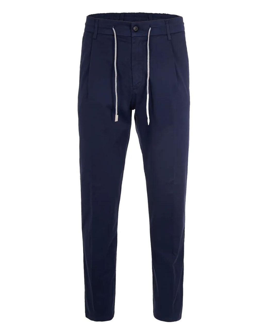 Eleventy Blue Drawstring Pants for men