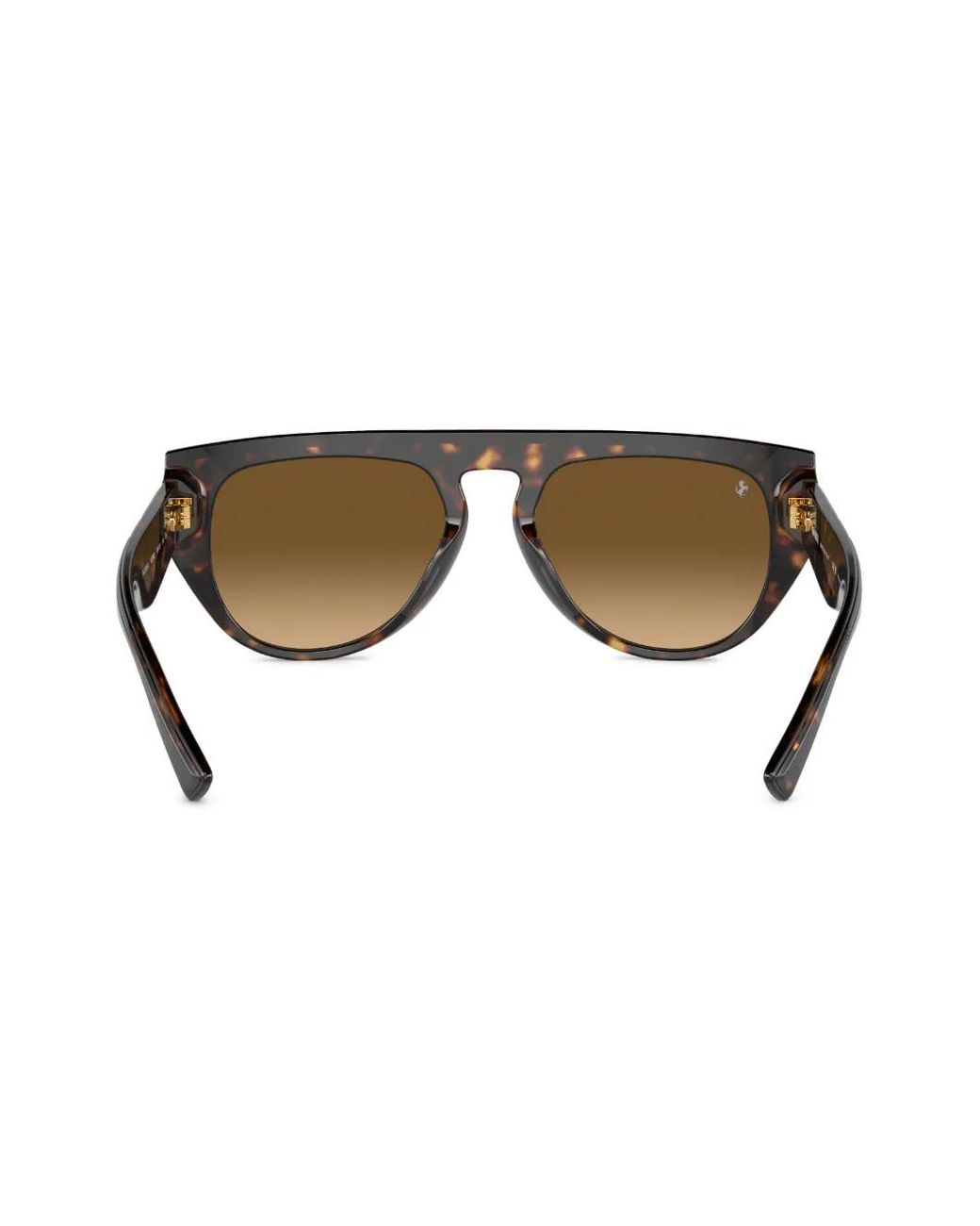 Ferrari Brown Oval-Frame Sunglasses