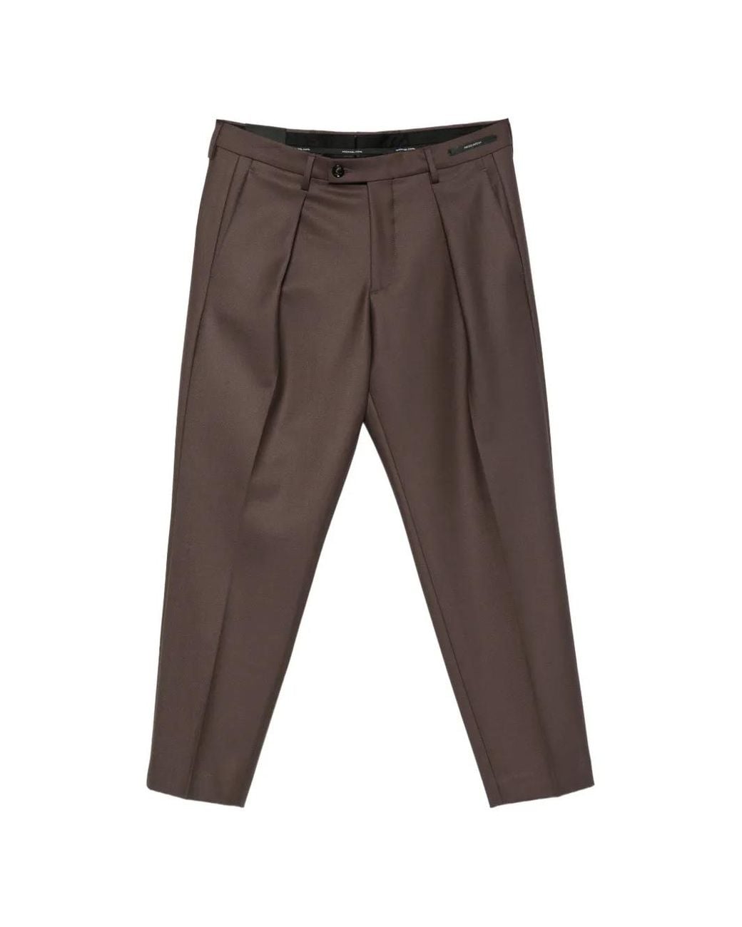 Michael Coal Gray Freddy Pleated Tapered Trousers for men