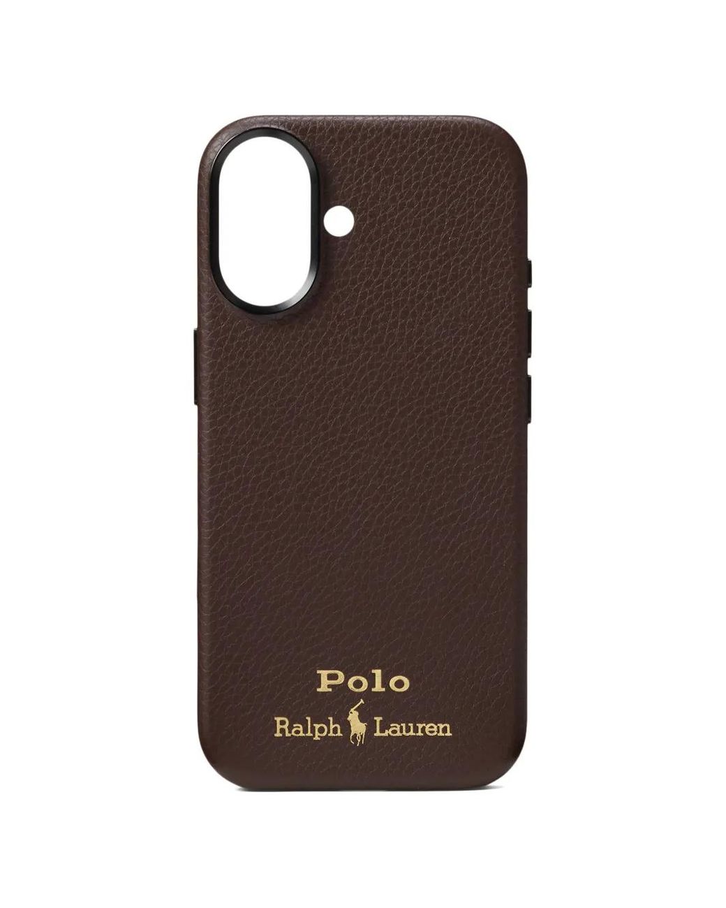 Polo Ralph Lauren Brown Iphone 16 Leather Case for men