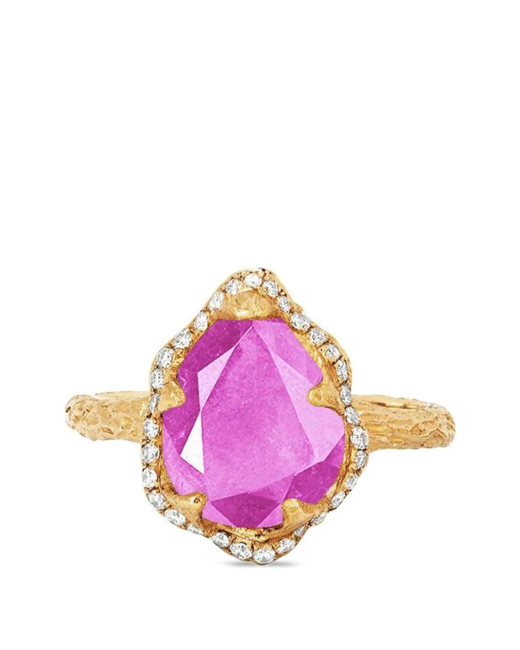 Logan Hollowell Pink Baby Queen Sapphire And Diamond Ring