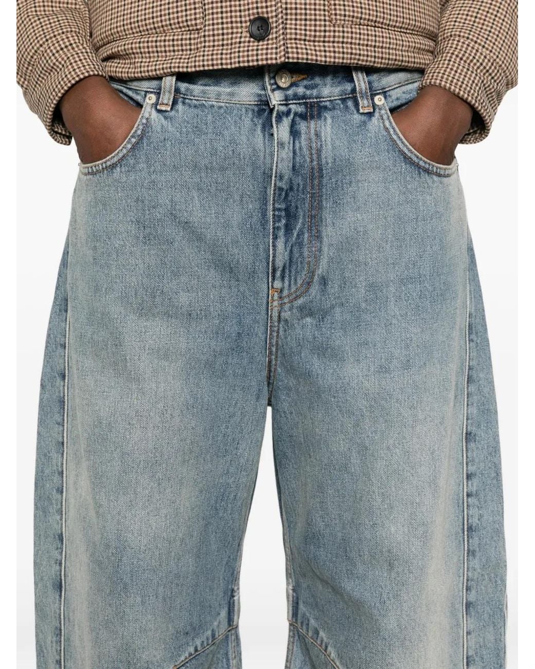 Loewe Blue Anagram Barrel Jeans