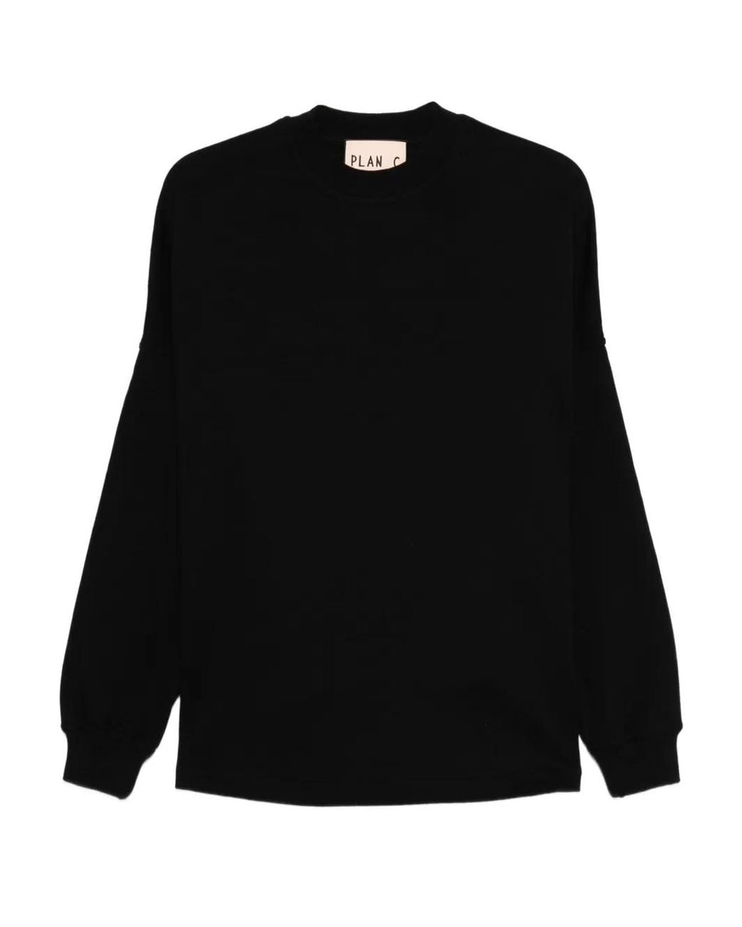 Jersey Con Cuello Redondo Plan C de color Black