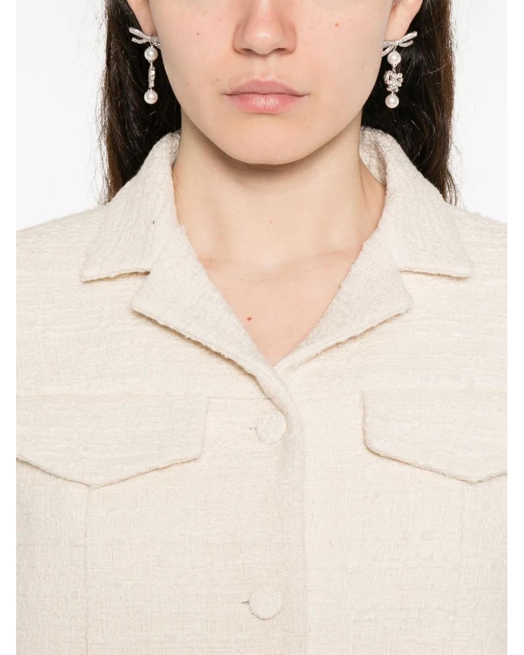 N°21 White Woven Pocket Jacket