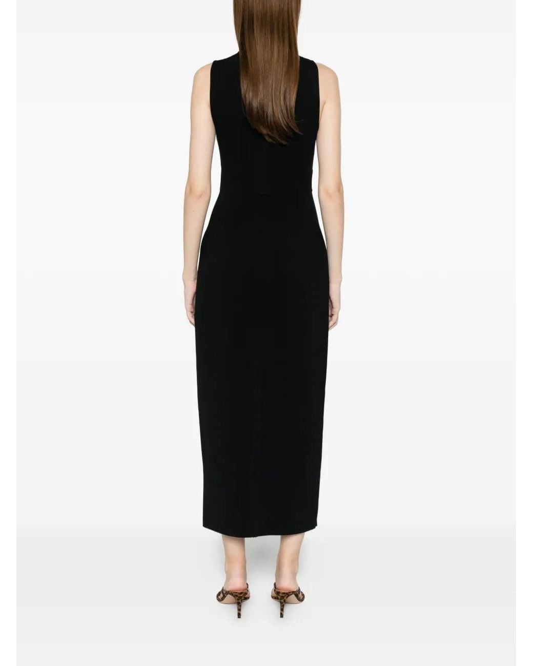 Cult Gaia Black Midi Baylee Cut-Out Dress