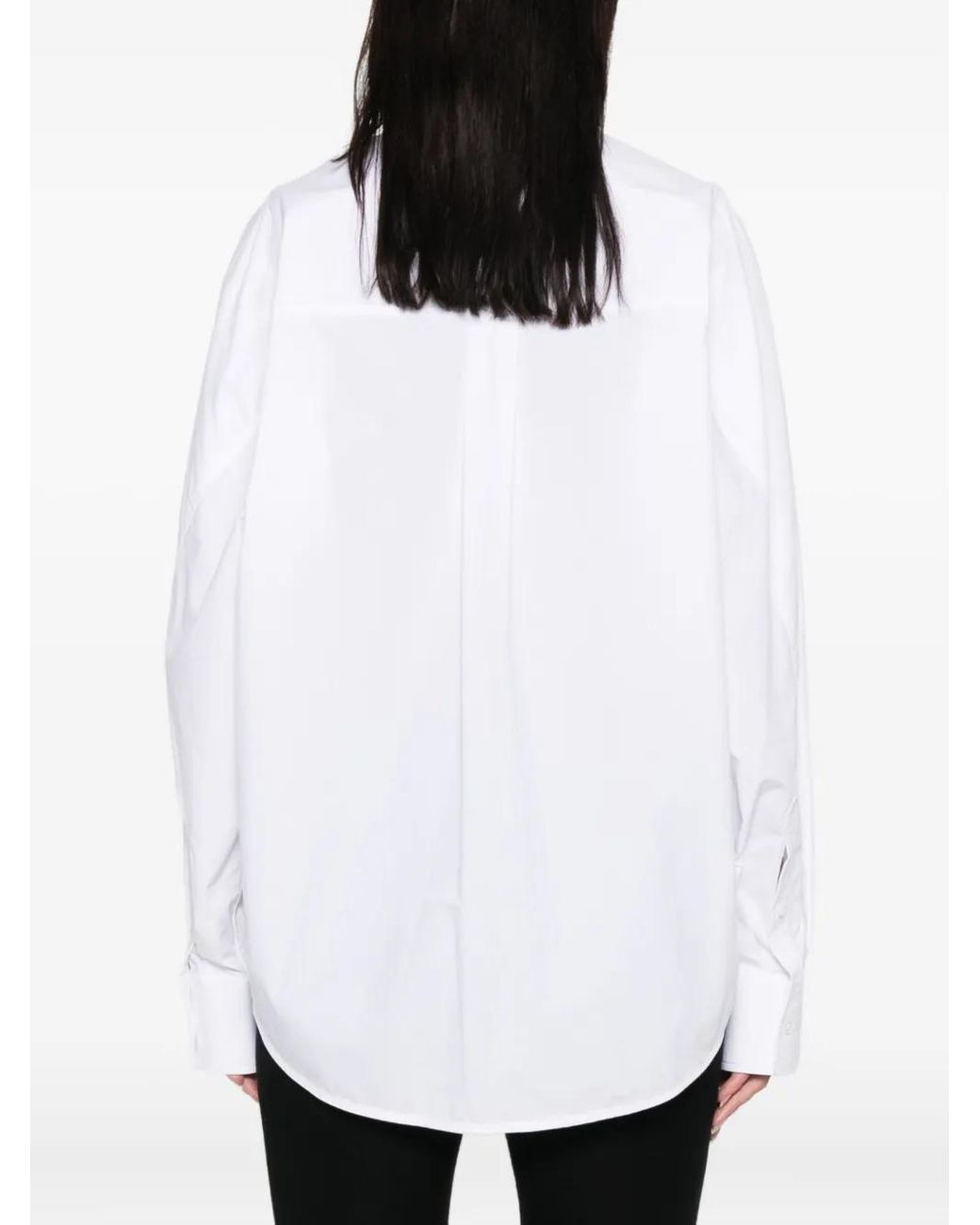 Alexander Wang White Oversized-Collar Cotton Shirt