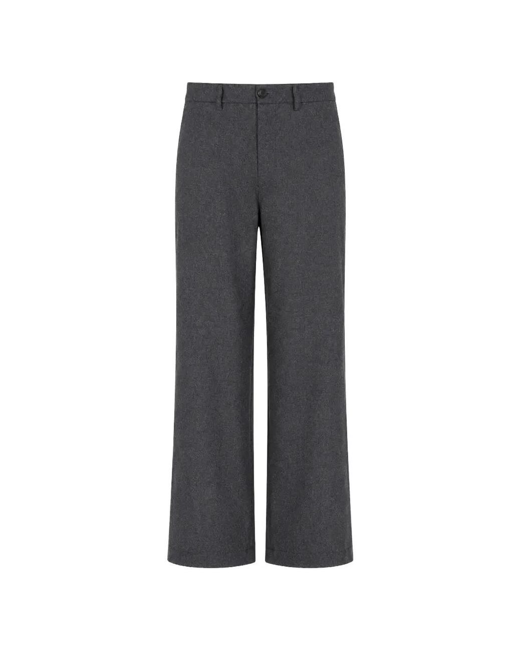 Societe Anonyme Gray Wide-Leg Wool Trousers