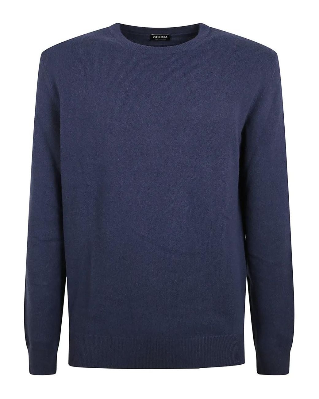 Zegna Blue Crew-Neck Sweater for men