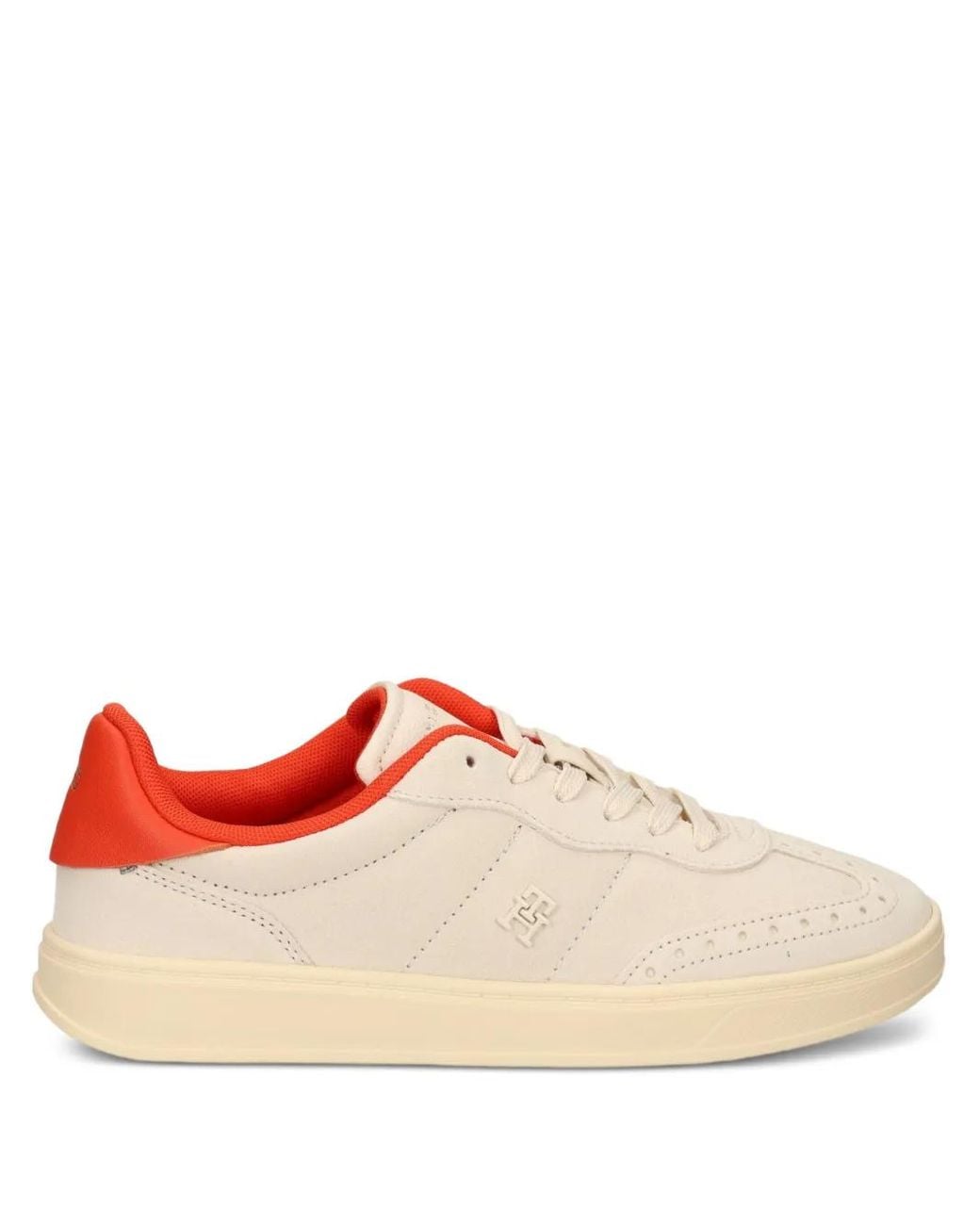 Tommy Hilfiger Natural Heritage Perforated Leather Sneakers