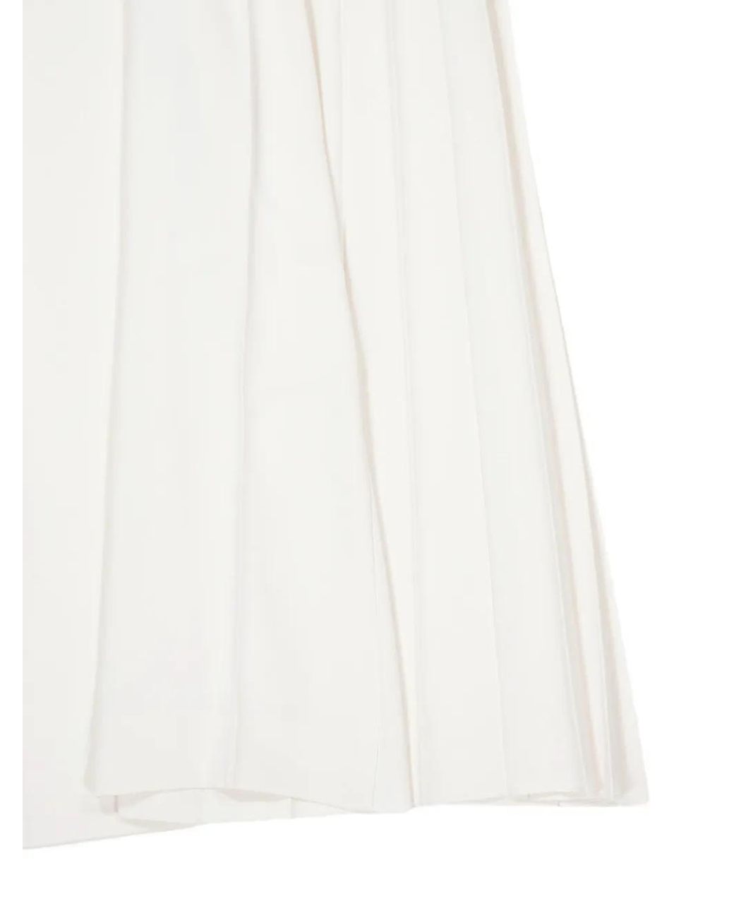 Zeus + Dione White Nova Side Pleat Trousers