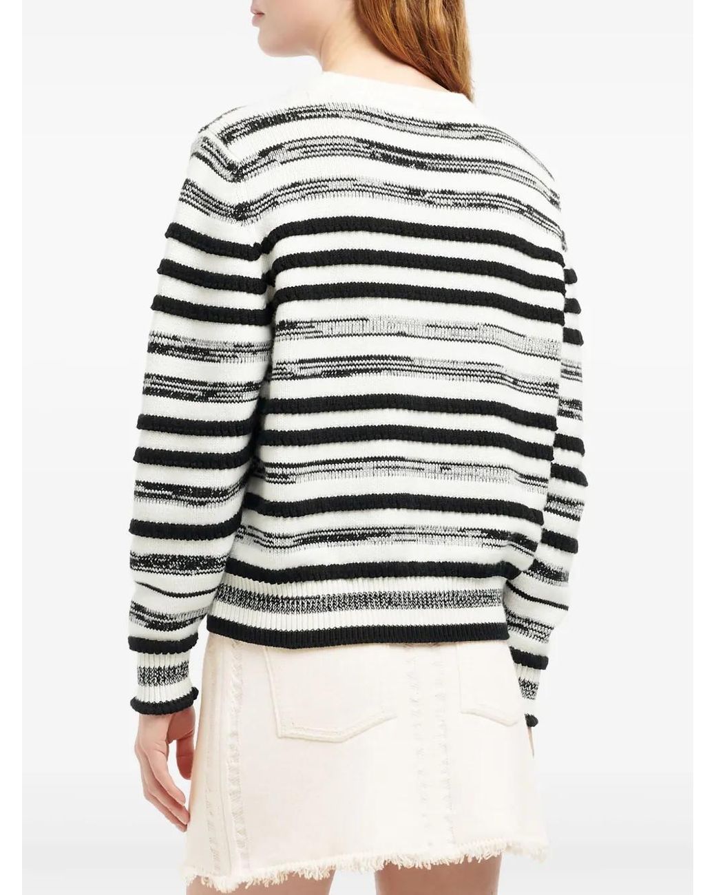 Pull À Rayures Barrie en coloris White