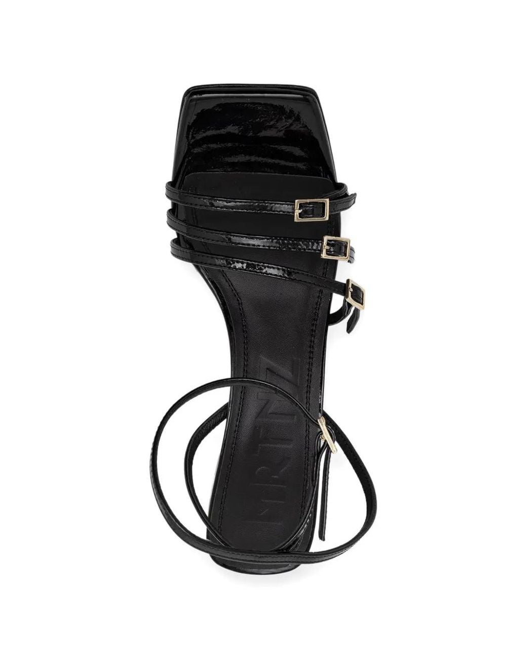 Souliers Martinez Black Escarpins Vernis Eden À Boucle