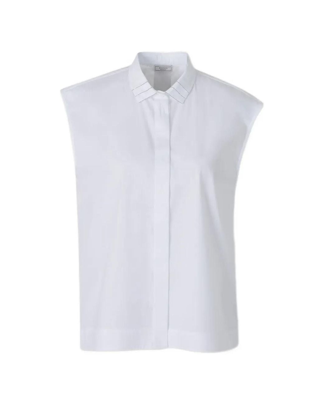 Peserico White Sleeveless Shirt
