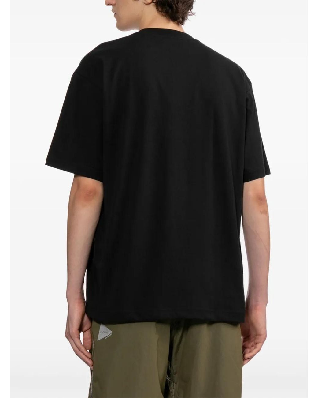 And Wander Black T-Shirt À Logo for men