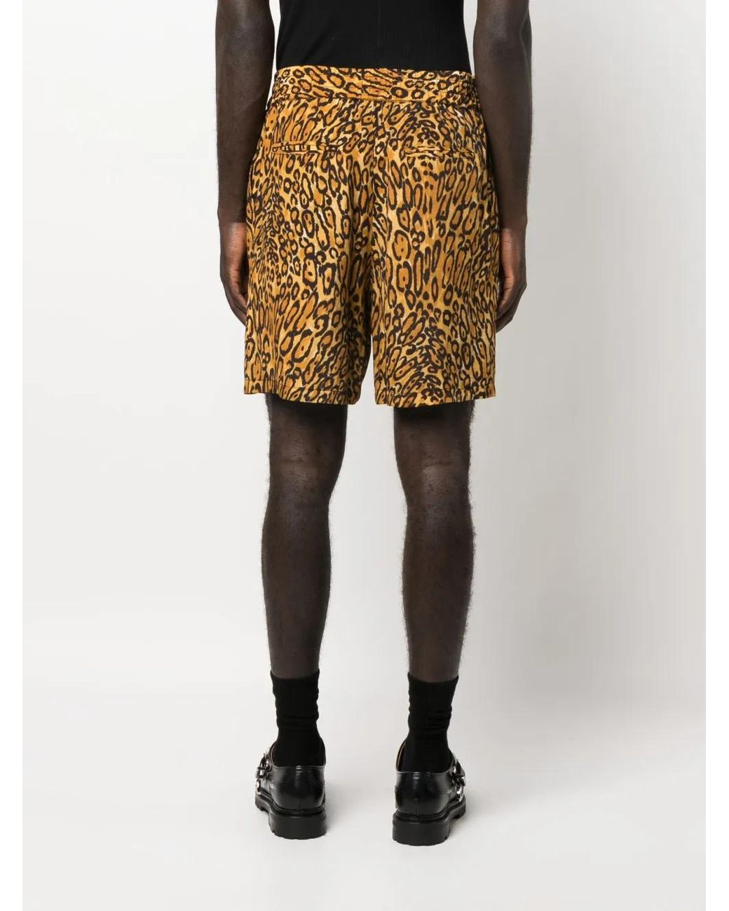 Moschino Natural Animal-Print Shorts for men