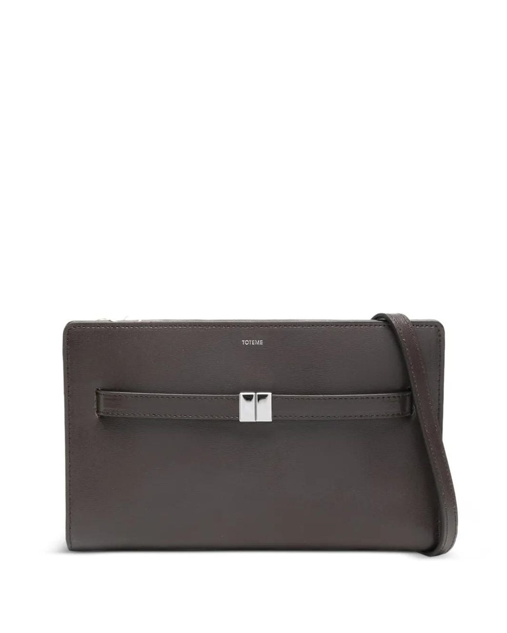 Totême Gray Sac À Bandoulière En Cuir À Taille Ceinturée