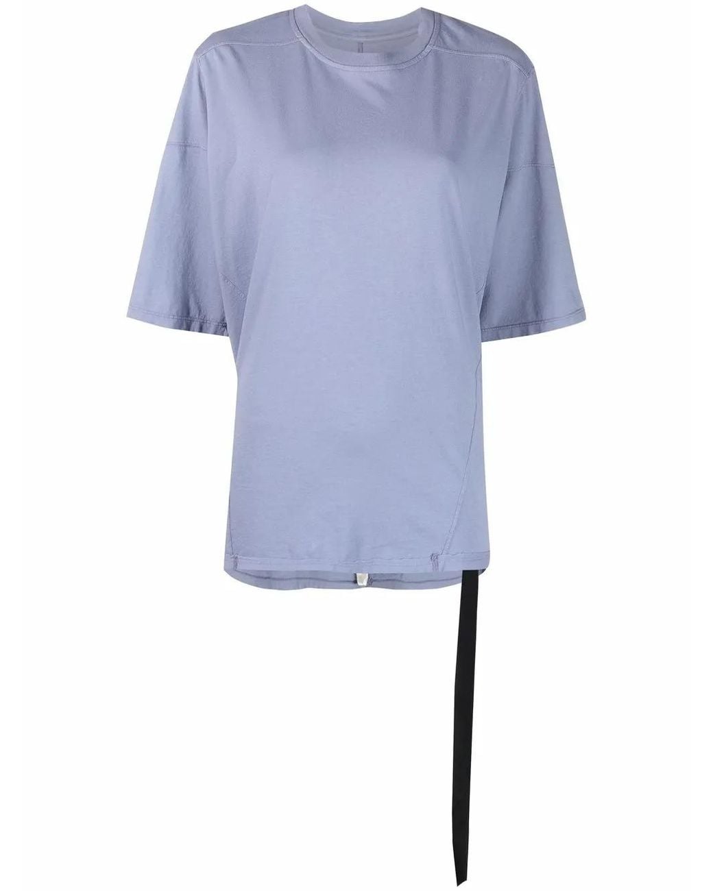 Rick Owens Blue Drop-Shoulder Cotton T-Shirt