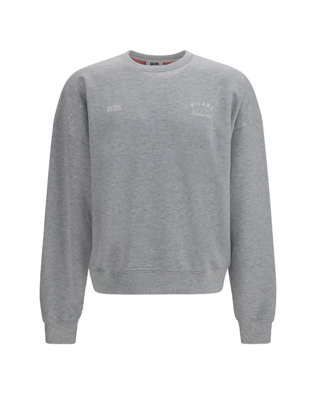 Gcds Gray Logo-Print Sweatshirt for men