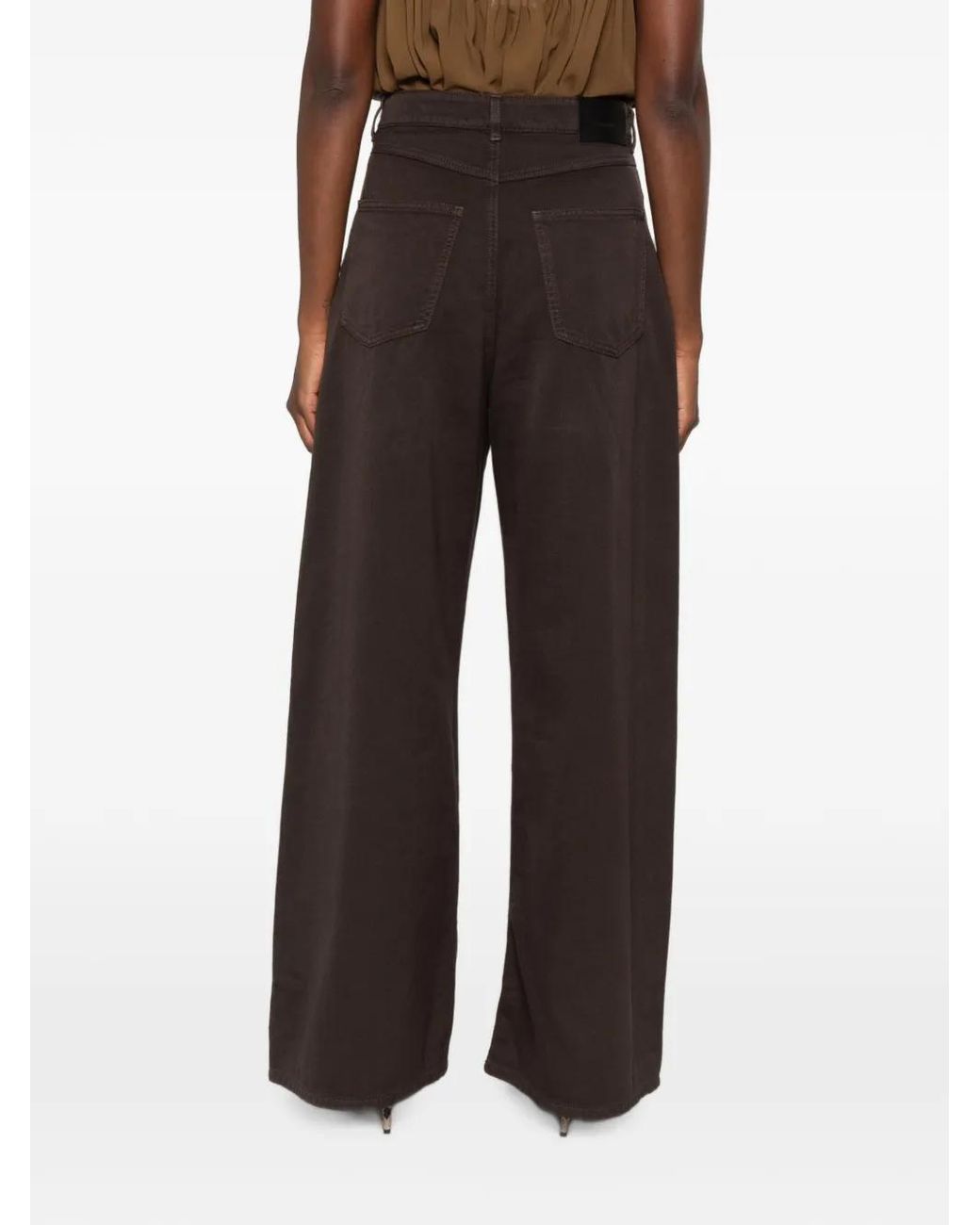 Sportmax Gray S-Detail Wide-Leg Jeans