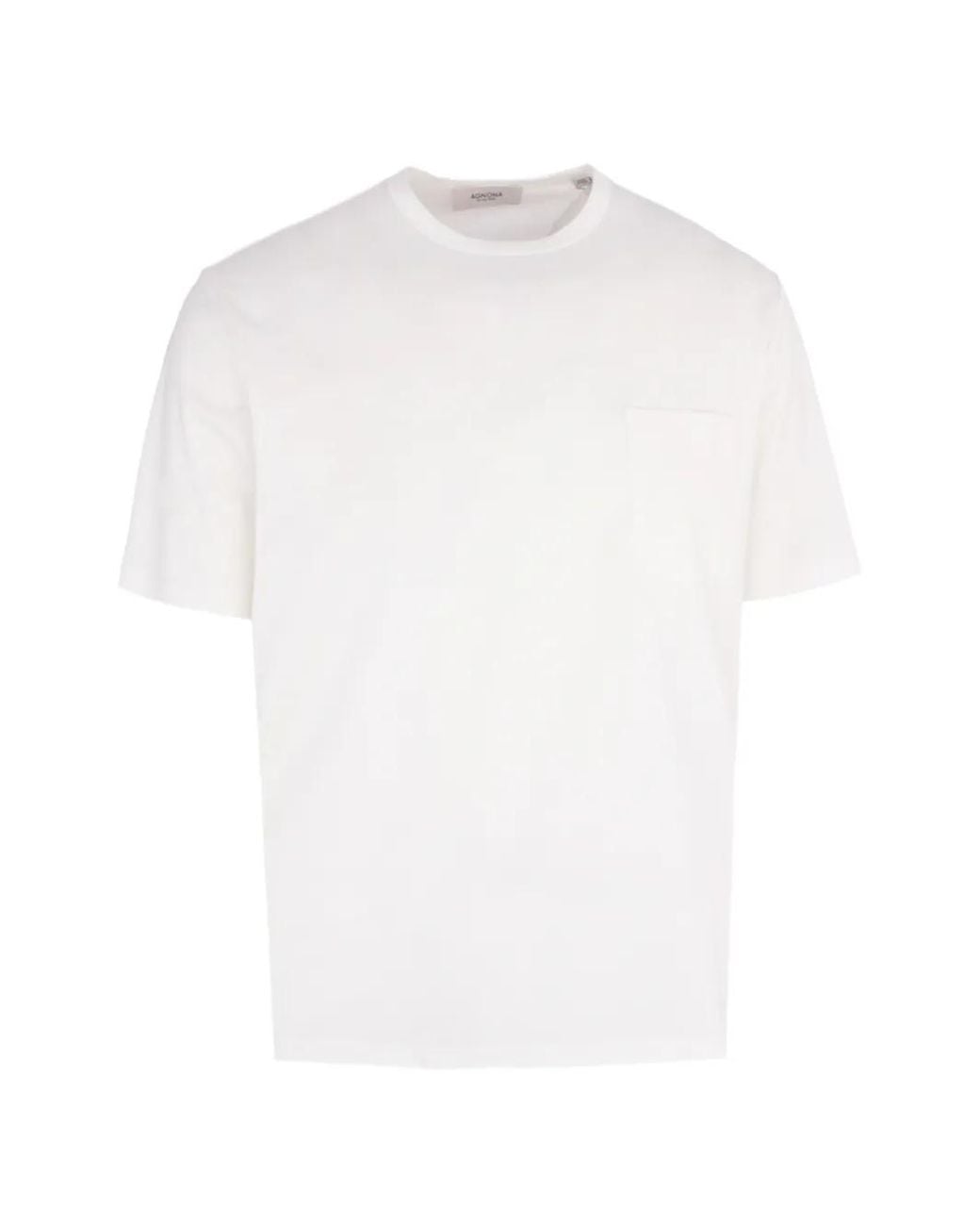 Agnona White Chest-Pocket T-Shirt for men
