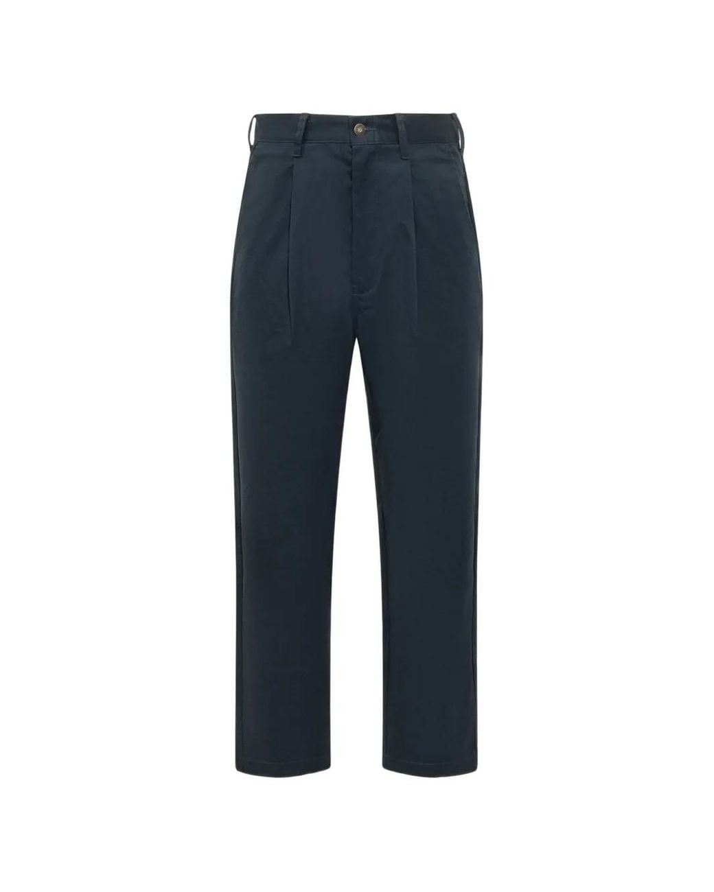 Universal Overall Blue Pantalon À Design Plissé for men