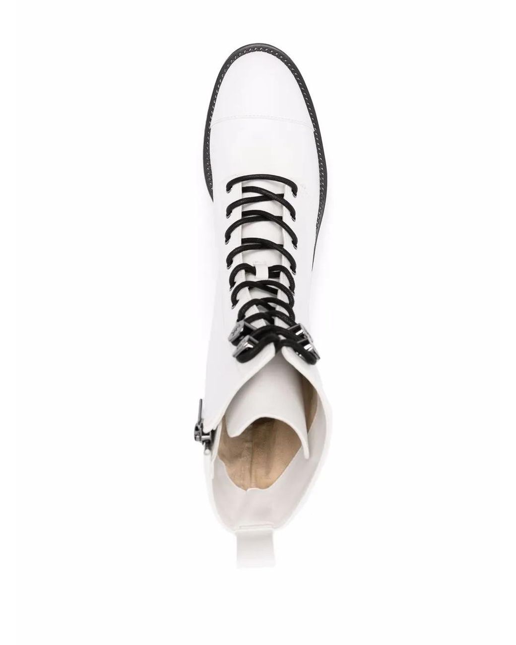 MICHAEL Michael Kors White Bryce Lace-Up Boots