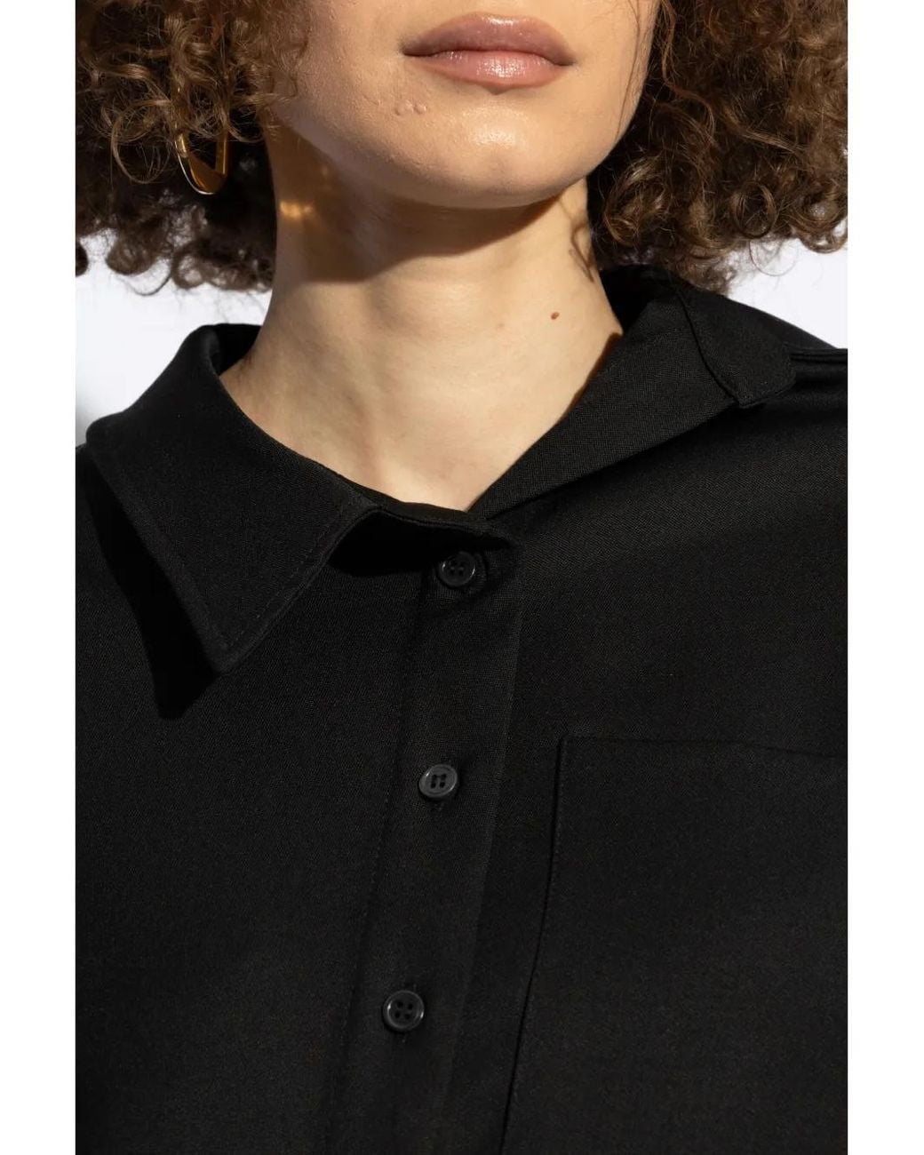 Jacquemus Black Asymmetric Long-Sleeve Shirt