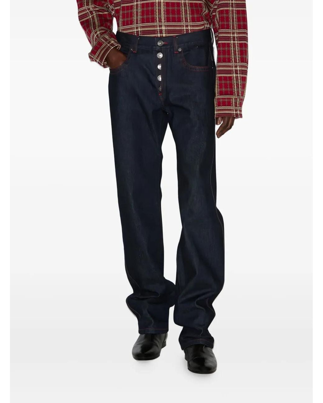 Isabel Marant Blue Jeffrey Button-Fly Jeans for men