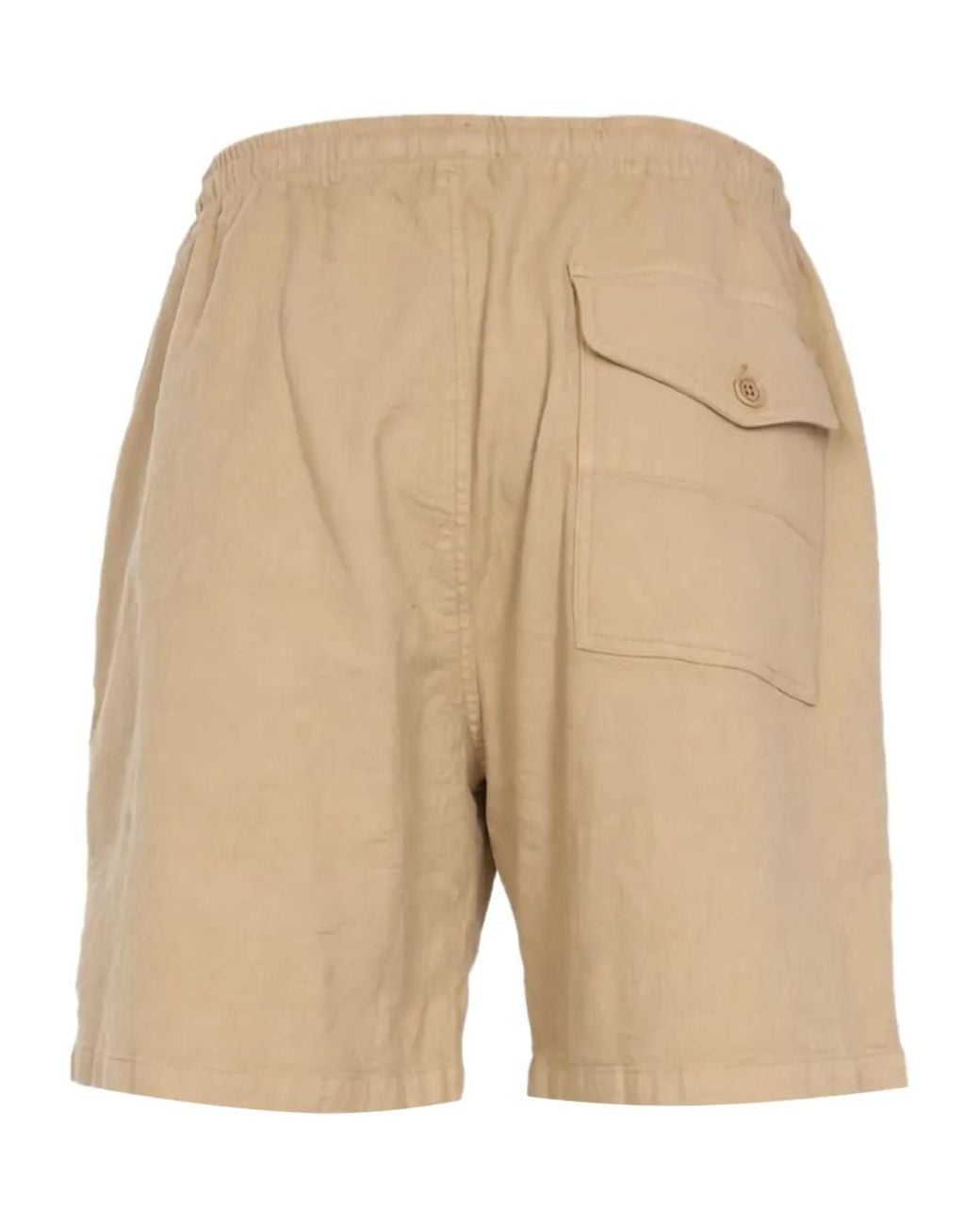 YMC Natural Drawstring Pocket Shorts for men