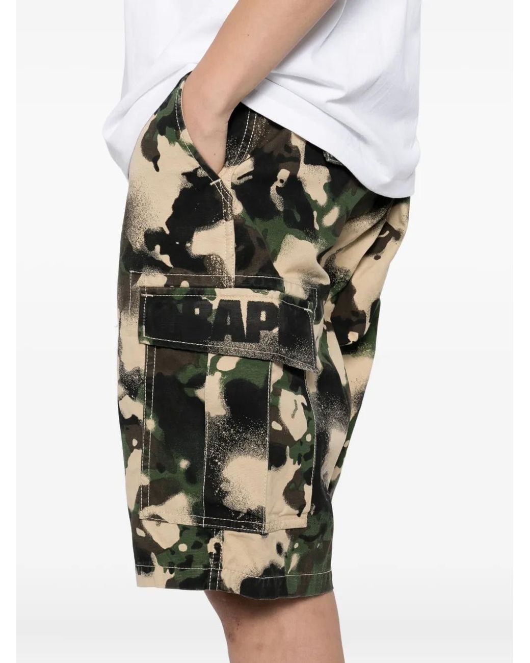 Short Cargo Map Camo A Bathing Ape pour homme en coloris Green