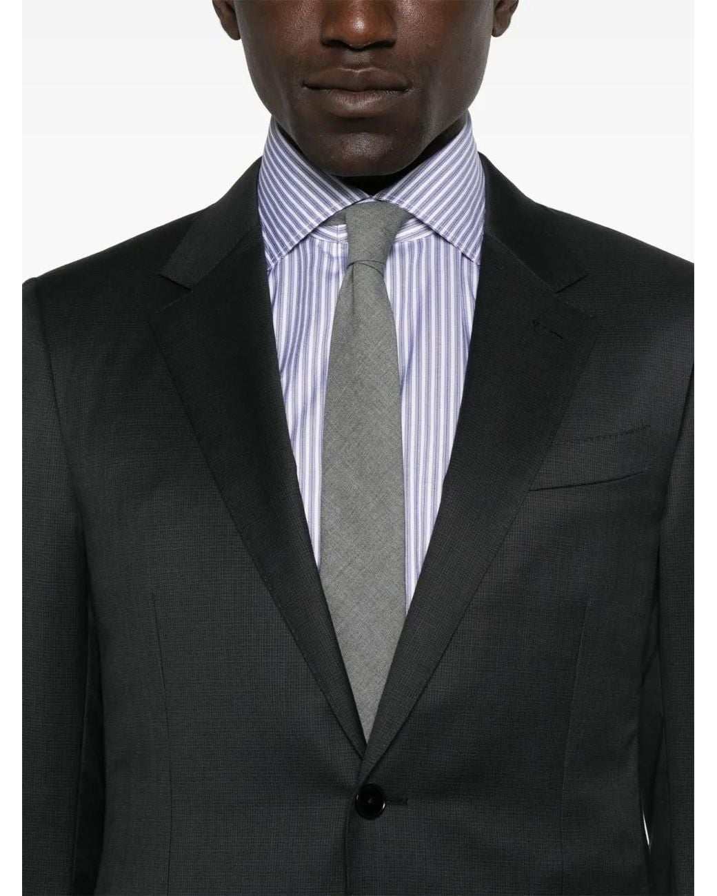 Zegna Black Wool Suit for men