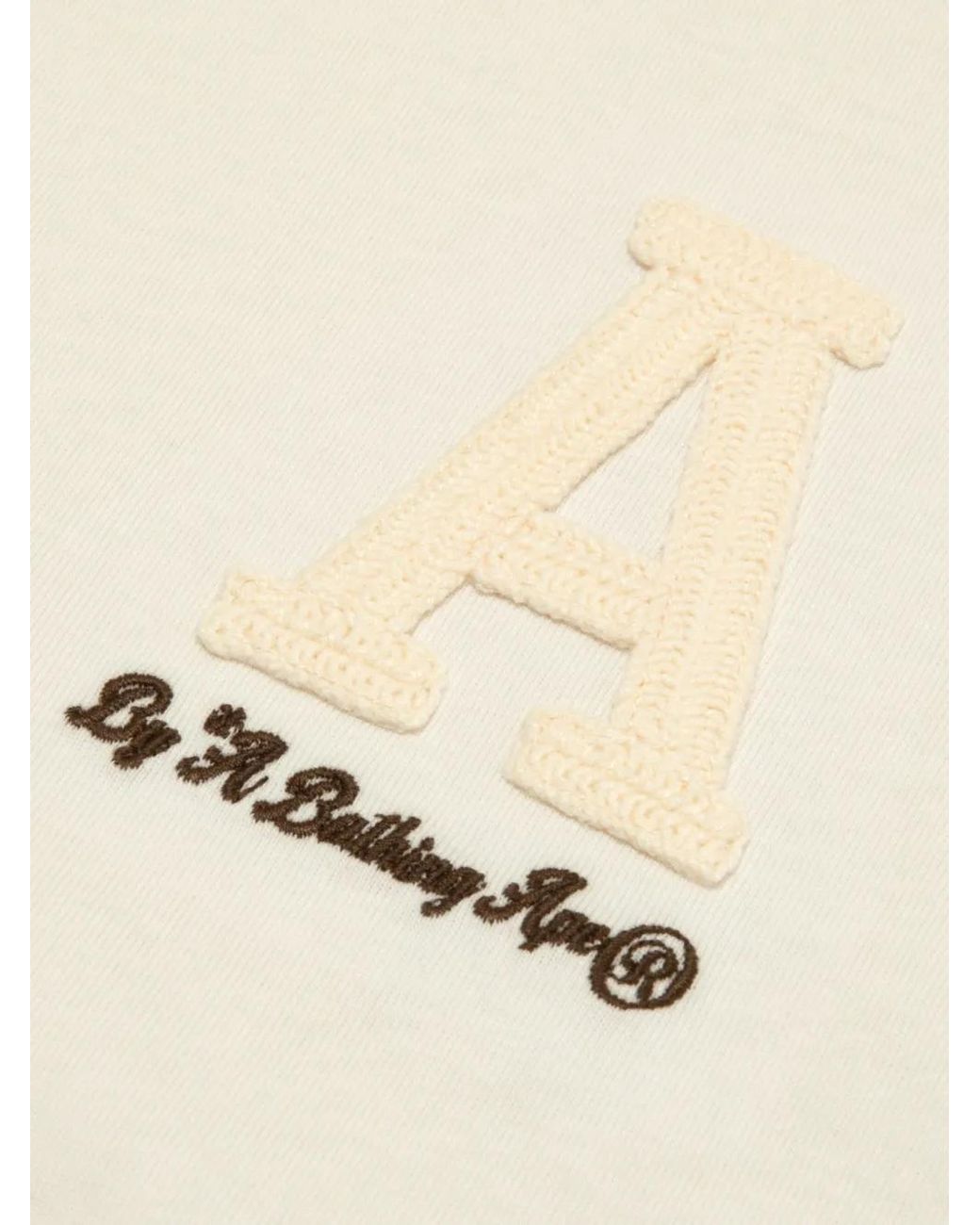 Aape By A Bathing Ape Natural Letter Patch Aape Sport T-Shirt for men