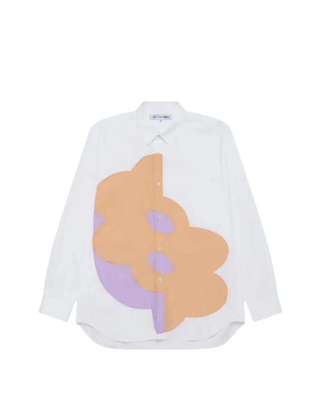 Comme des Garçons White Print-Detail Long-Sleeve Shirt for men