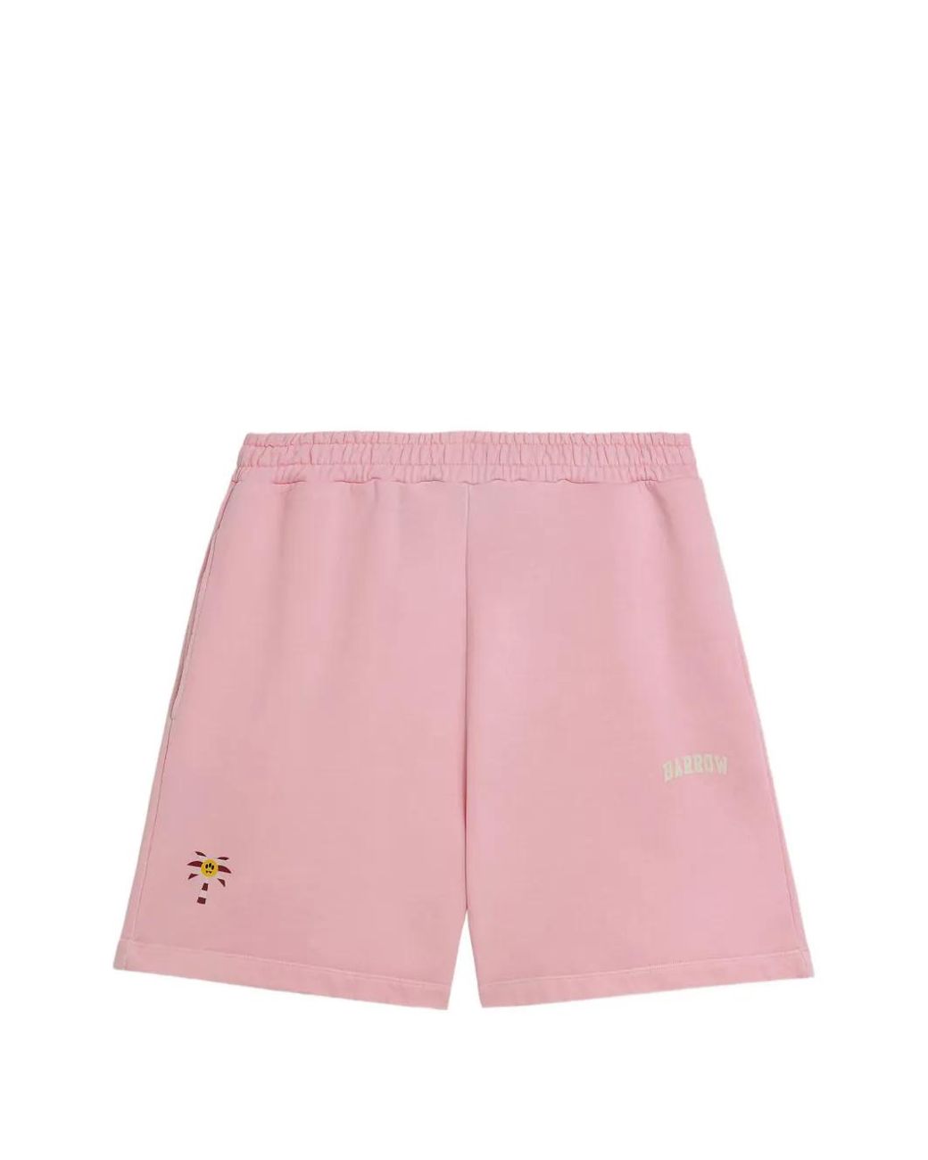 Barrow Pink Drawstring Logo Shorts for men
