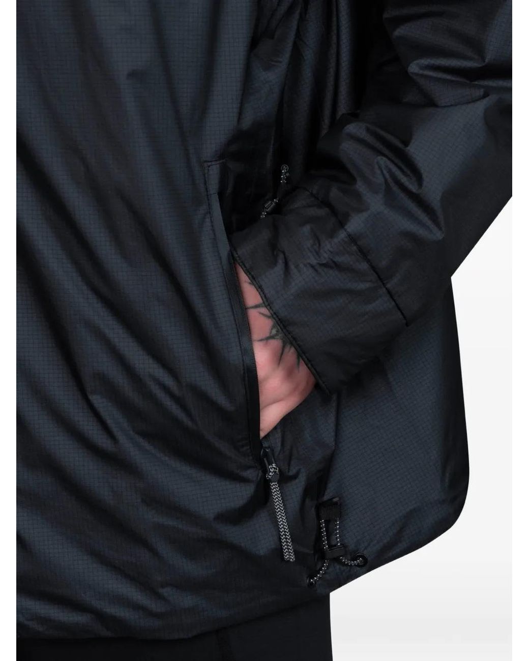 Optimistic Runners Blue Insulated Hooded Jacket for men