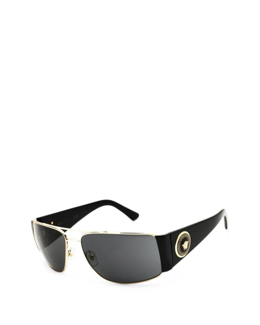 Versace Metallic Rectangle-Frame Sunglasses