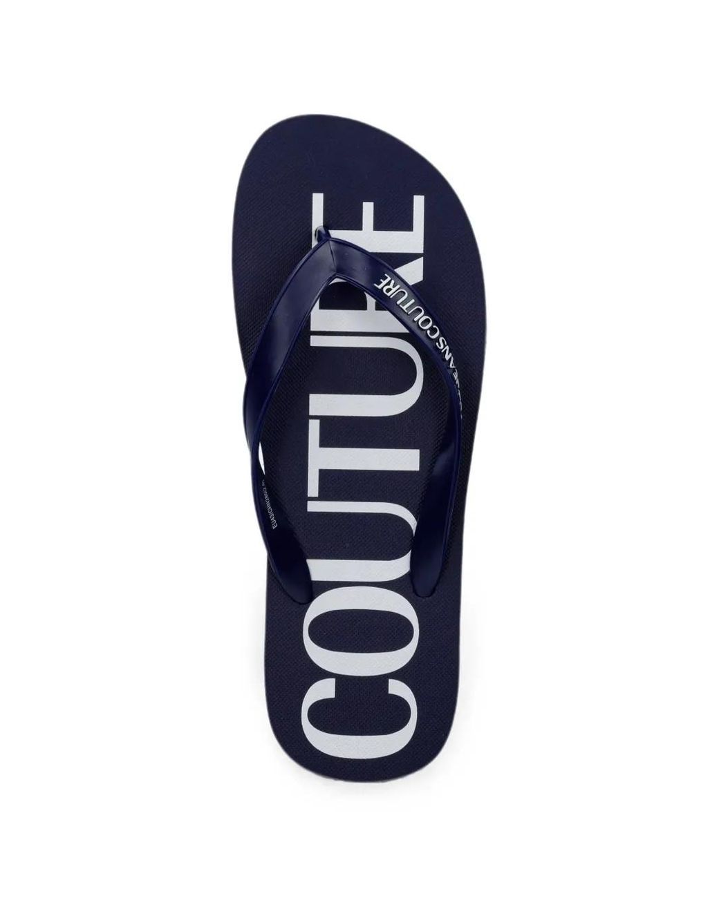 Versace Jeans Couture Blue Logo-Print Flip Flops for men