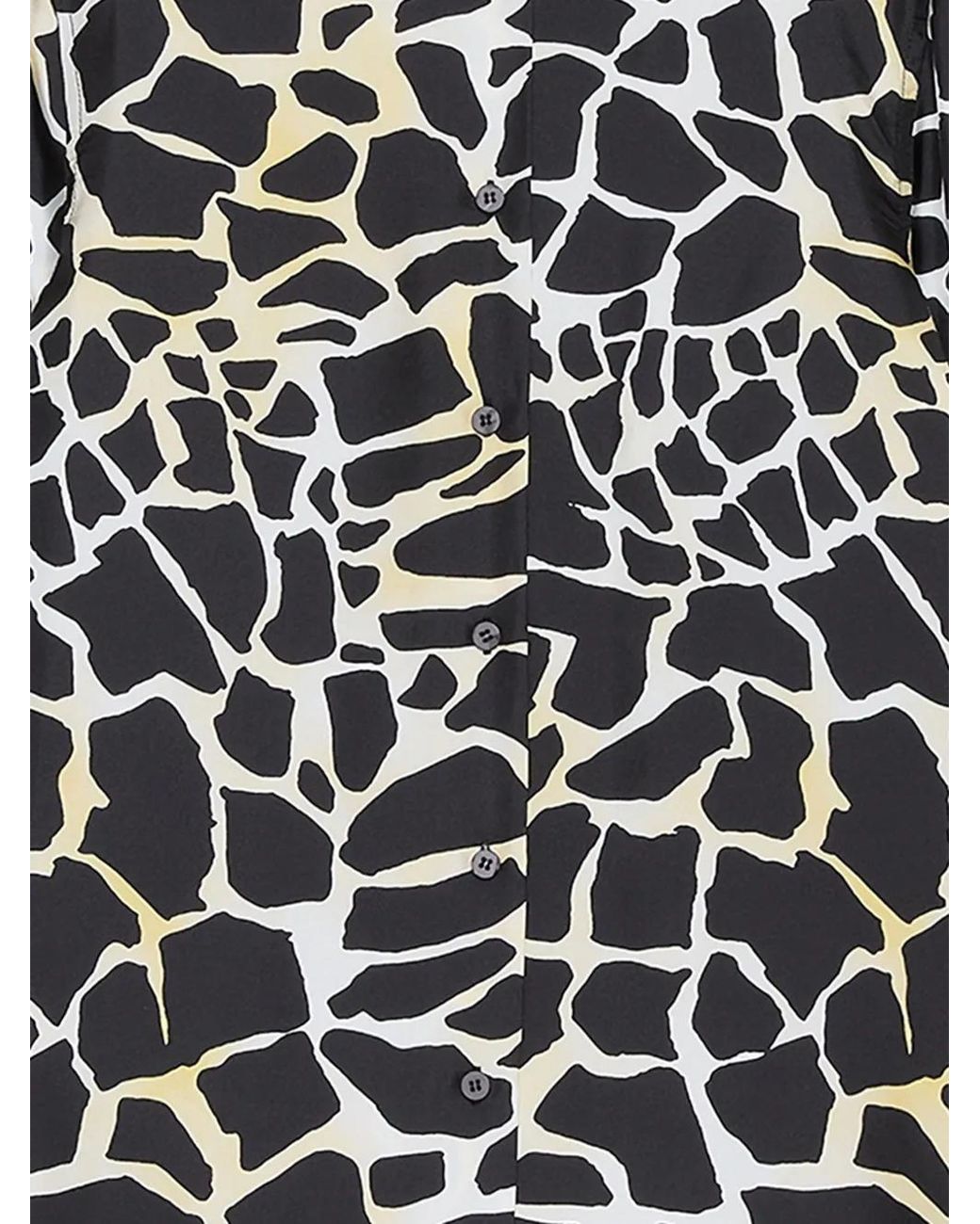 Maliparmi Black Giraffe-Print Button-Down Shirt