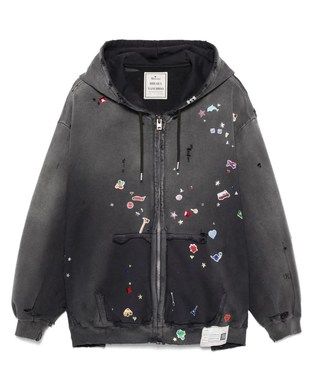 Maison Mihara Yasuhiro Sun Faded Like Sticker Hoodie in