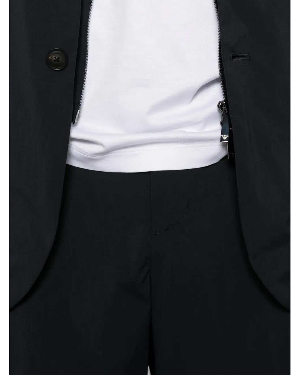 Emporio Armani Blue Nylon Trousers for men