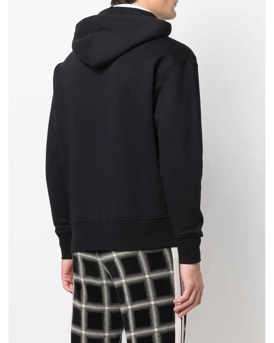 MSGM Black Logo-print Cotton Hoodie for men