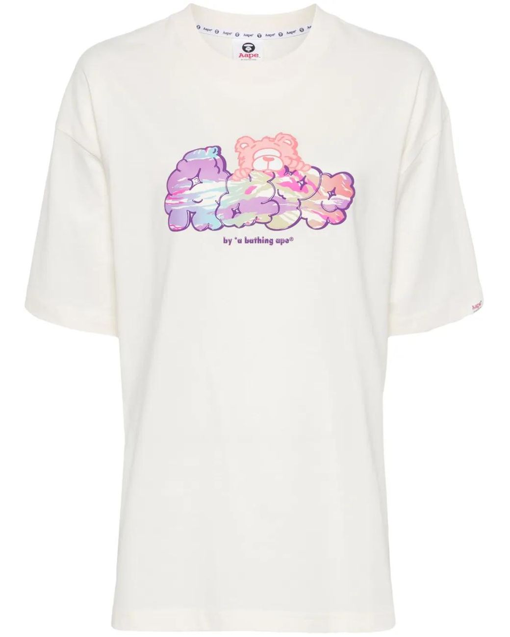 Care Bears x BAPE 長袖Tシャツ ホワイト Aape By A Bathing Ape X Care Bears Cotton T-Shirt in White