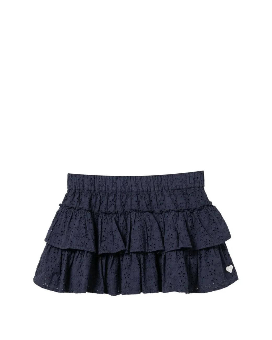 AAPE BY A BATHING AP Blue Broderie-Anglaise Ruffled Skort