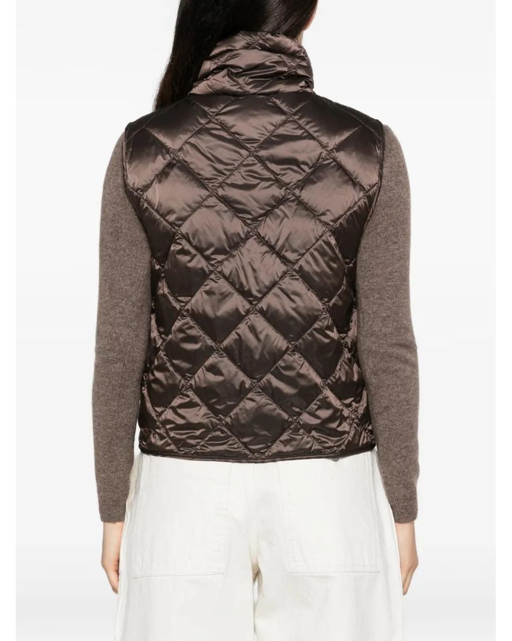 Max Mara Brown Quilted Gilet