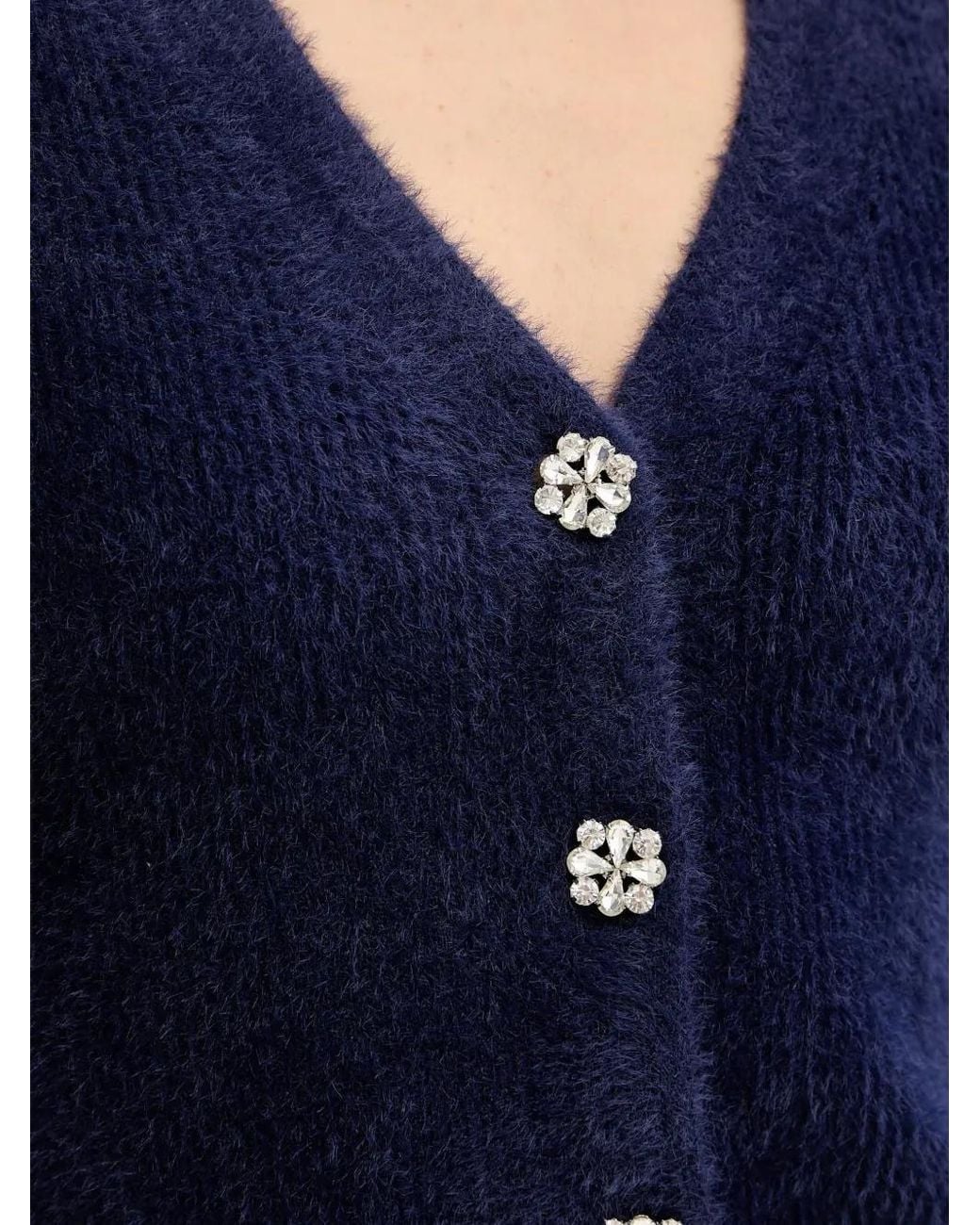 Morgan Blue Crystal-Embellished Cardigan