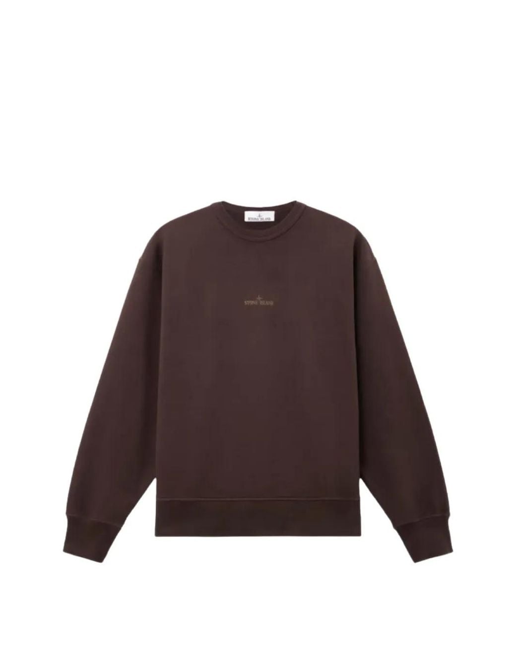 Stone Island Brown 6100037 Organic Cotton Fleece Sweatshirt for men