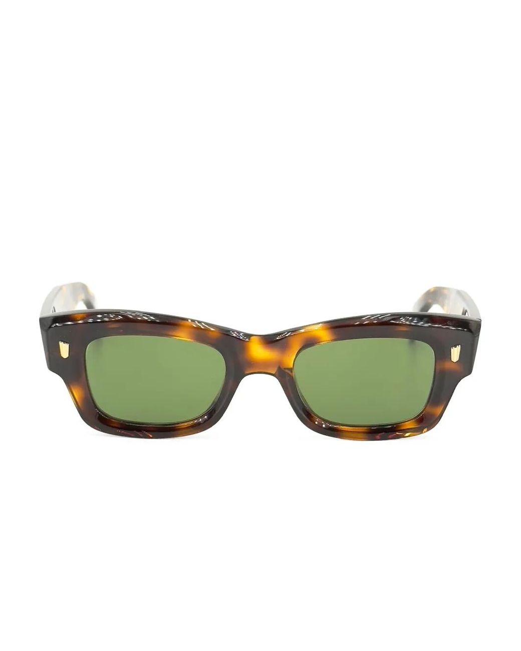 Cutler & Gross Green Tortoiseshell Square-Frame Sunglasses