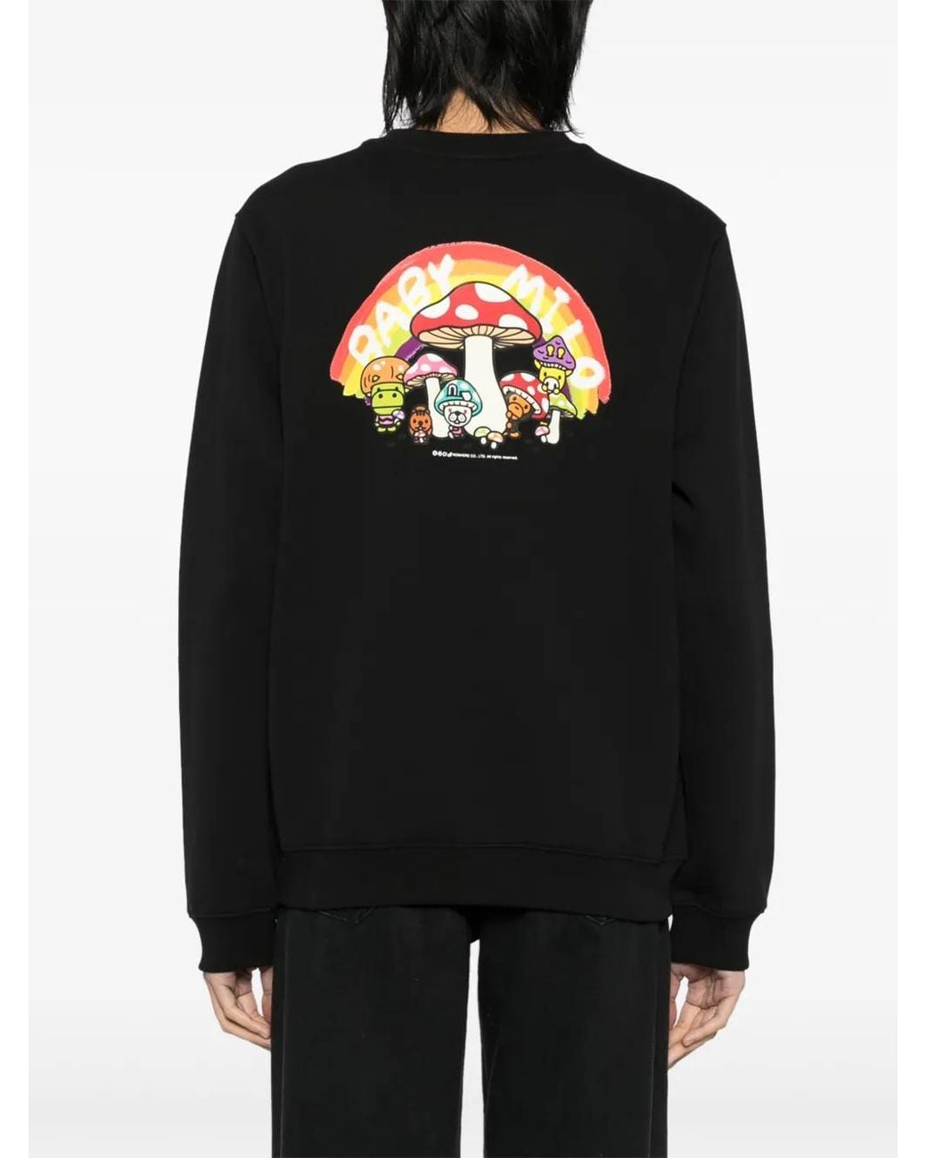 A Bathing Ape Black Baby Milo Crew Neck Sweatshirt