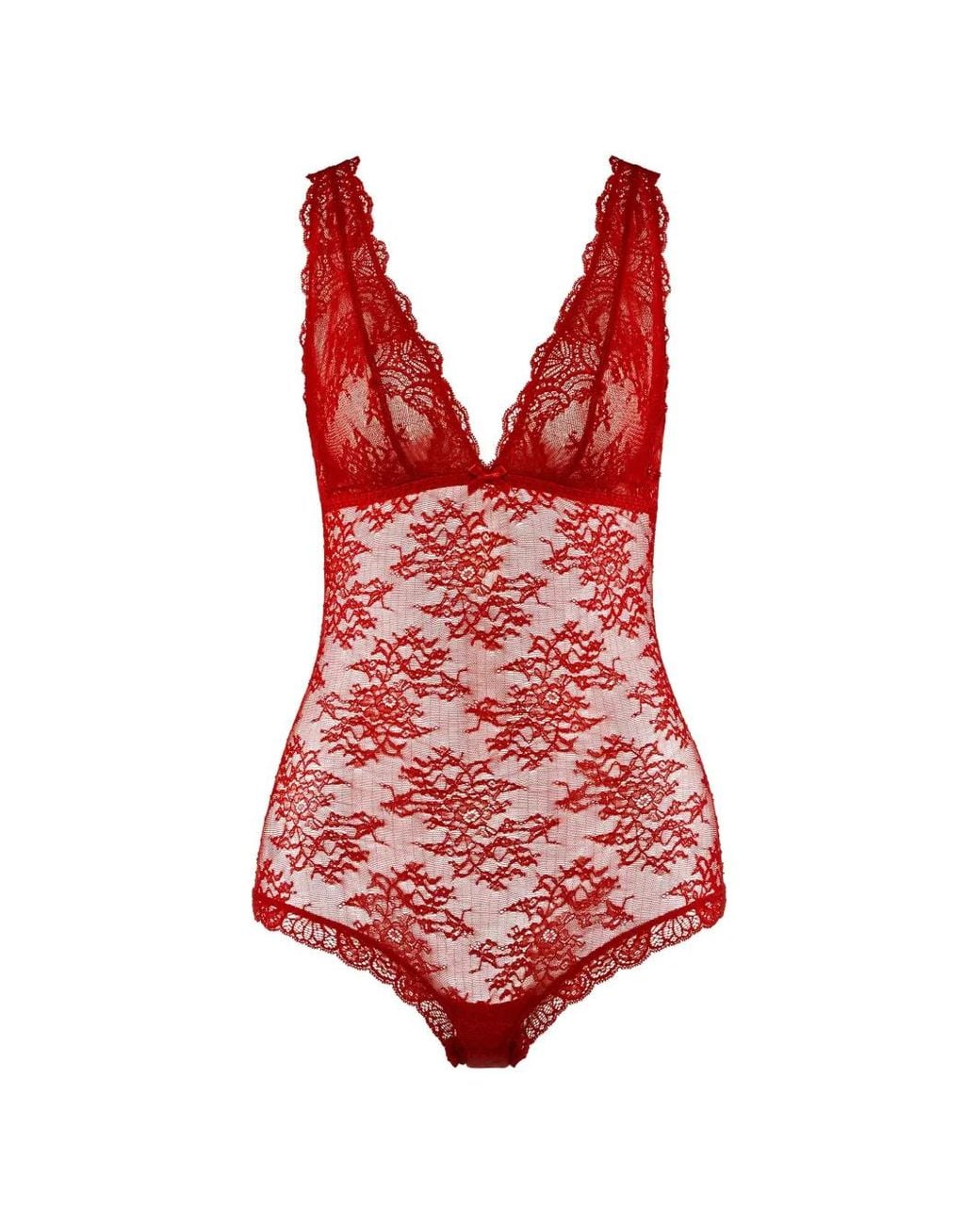 Aubade Red Lace Bodysuit
