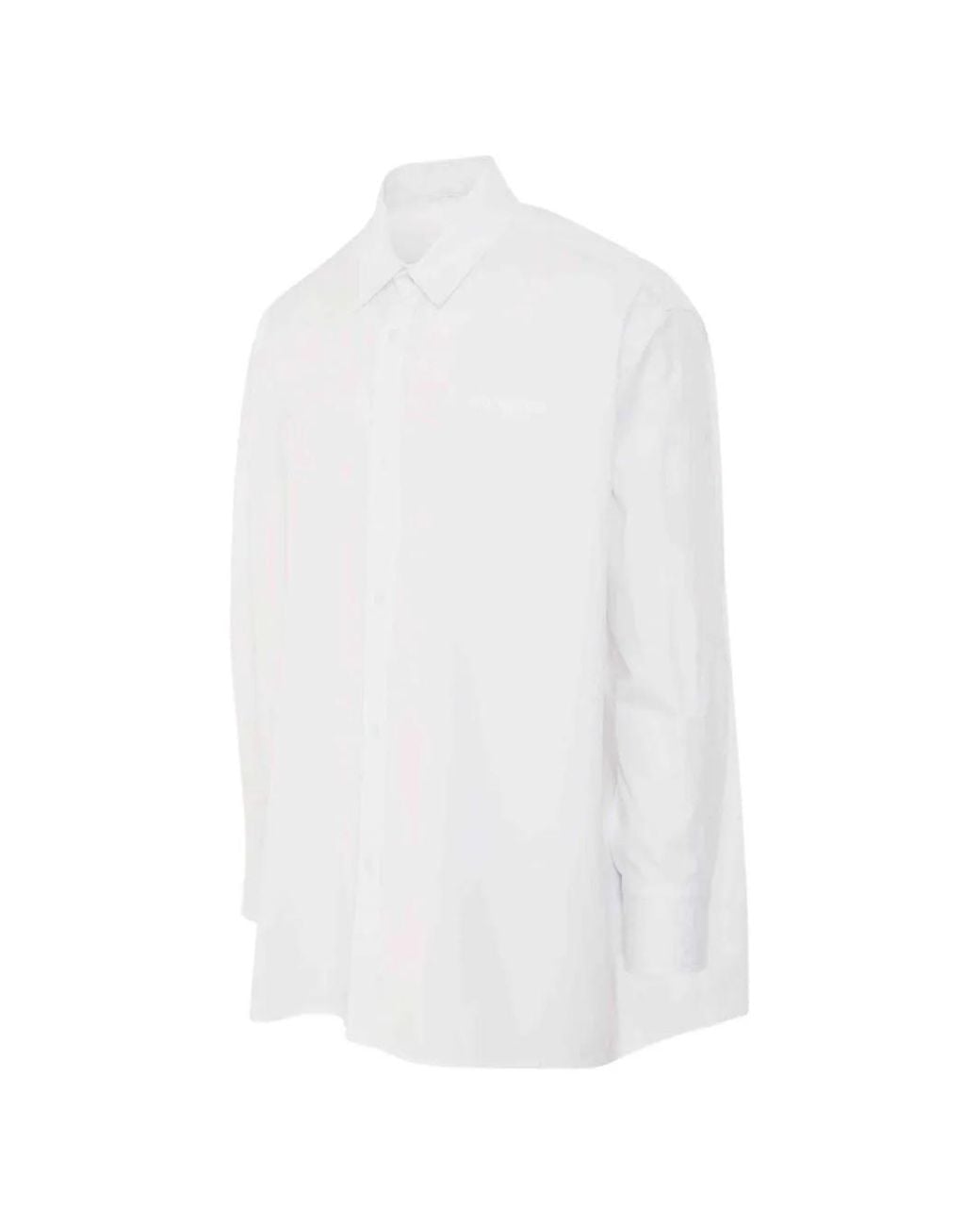 we11done White Logo-Print Cotton Shirt for men